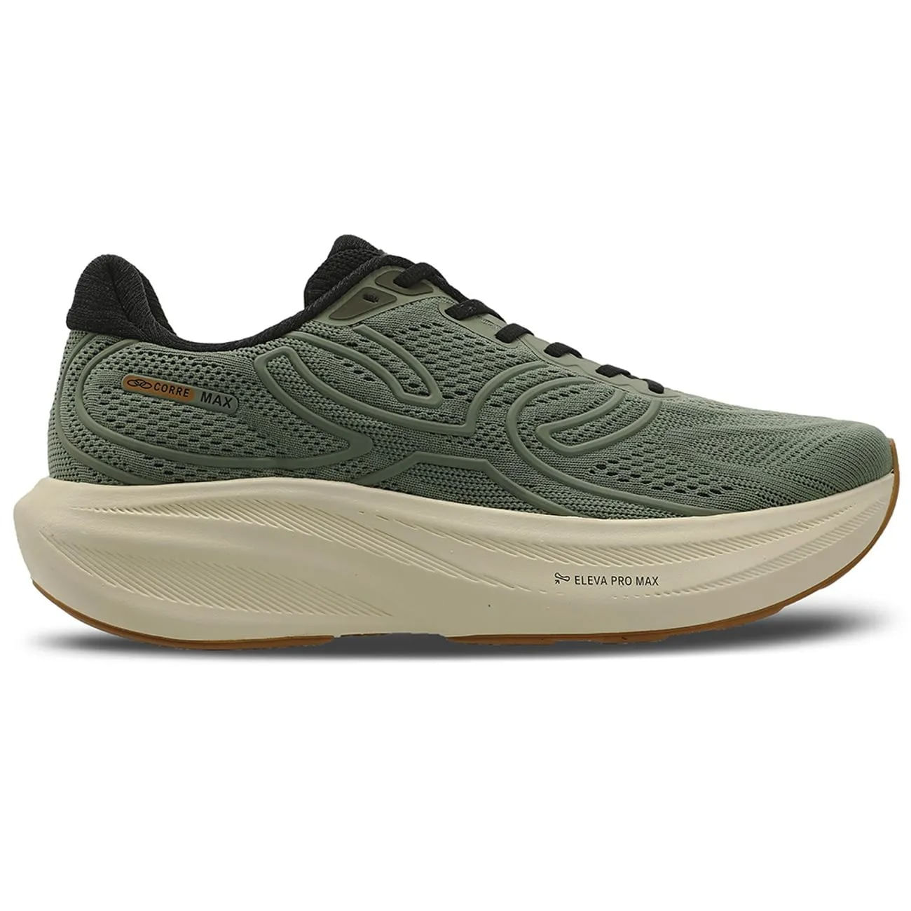 TENIS CORRE MAX 43758365 MILITAR/PRETO 43