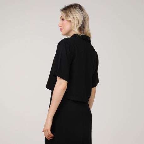 CAMISA CROPPED BOLSO TP 4823 PRETO P