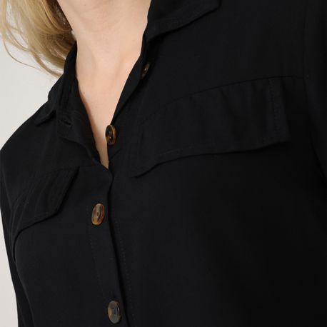 CAMISA CROPPED BOLSO TP 4823 PRETO P