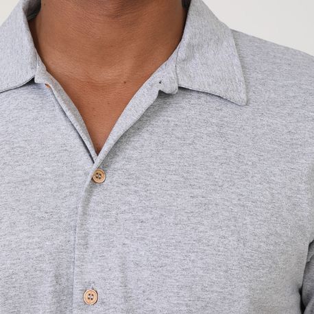 CAMISA MC MESCLA 4E218 MESCLA CINZA P