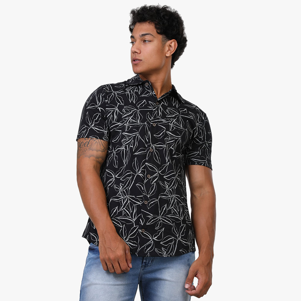 CAMISA MALHA FULL PRINT 4D572 PRETO M