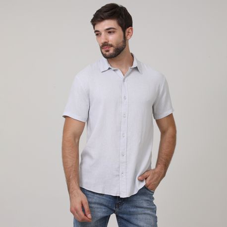 CAMISA MANGA CURTA LINHO 214259-A/B/C/D OFF WHITE P