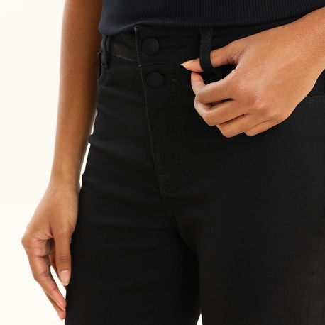 CALCA  FLARE PRETA C/ DOIS BOTOES 31021DG PRETO 36