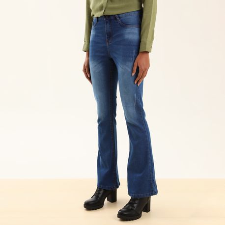 CALCA FLARE LAV MEDIA C/ PUIDO 3915DG JEANS 40