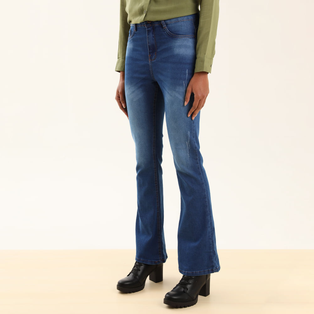 CALCA FLARE LAV MEDIA C/ PUIDO 3915DG JEANS 40
