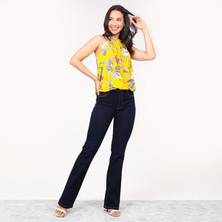 BOOT CUT ELAST JEANS AMACIADO 272869 JEANS ESCURO 38