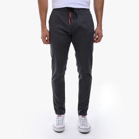 CALCA JOGGER SARJA ACETINADO COM CORDAO 602 CHUMBO P