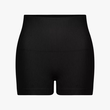 SHORT CINTURA ALTA CANELADO C04093 PRETO P