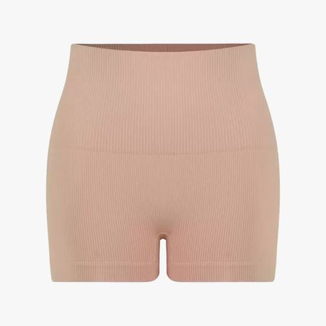 SHORT CINTURA ALTA CANELADO C04093 MACADAMIA P