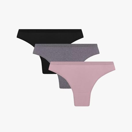 CALCINHA BIQUINI KIT 3 C04404 MOUSSE/PRETO/CINZA MESCLA P