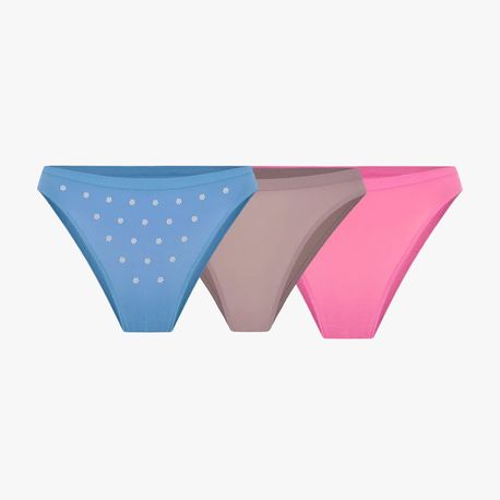 CALCINHA BIQUINI  KIT 3 C01087 AZUL/AURORA/ELECTRA P