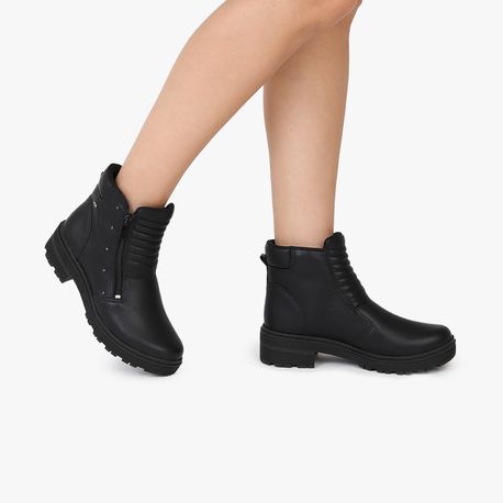 BOTA RASTEIRA CANO BAIXO ZIPER LATERAL G5653 0001-PTO 38