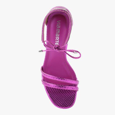 SANDALIA SALTO METALIZADO 2213305 FUCSIA 35