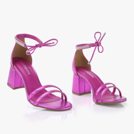 SANDALIA SALTO METALIZADO 2213305 FUCSIA 35