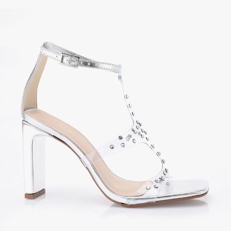SANDALIA SALTO VINIL PEITO DE PE 8625086 PRATA 39