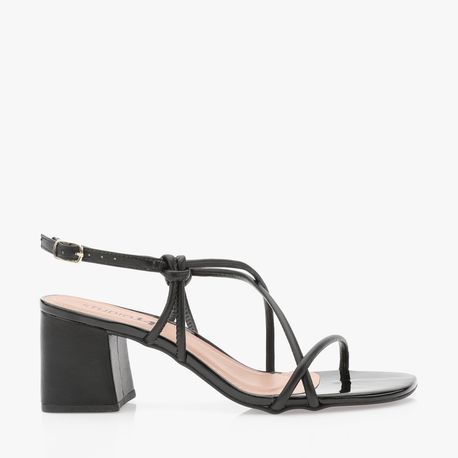 SANDALIA SALTO TIRAS FINA 5885082 NP PRETO 34