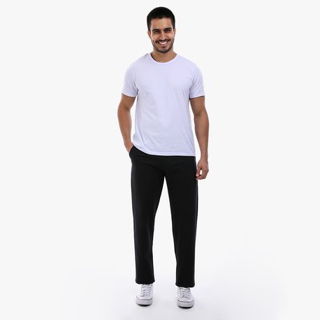CALCA MOLETOM BARRA RETA E BOLSO NAS COSTAS 00826 PRETO XGG