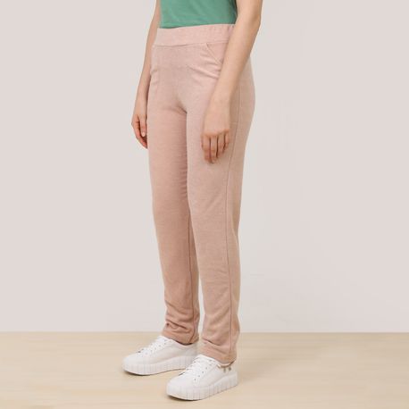 CALCA BOUCLE FELPADO COM BOLSO E3345 BEGE P