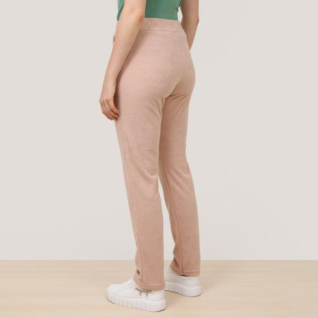 CALCA BOUCLE FELPADO COM BOLSO E3345 BEGE P