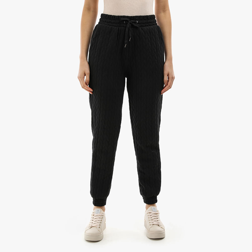 JOGGER MOLETOM TEXTURA 8053 PRETO M