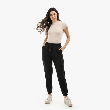 JOGGER MOLETOM TEXTURA 8053 PRETO M