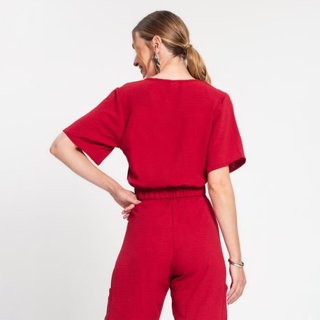 CROPPED MC ELASTICO 619600 VERMELHO P