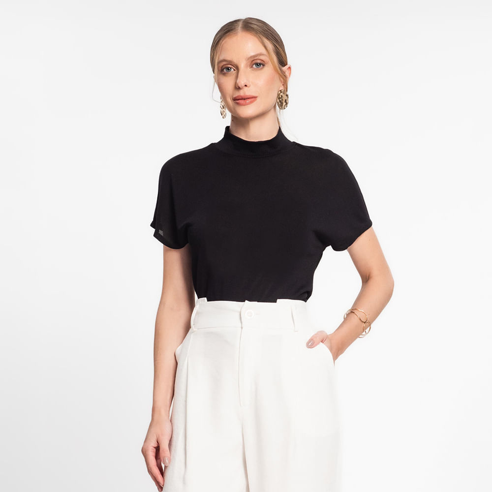 CROPPED MC ALTERNECK TRICOT 616830 PRETO P