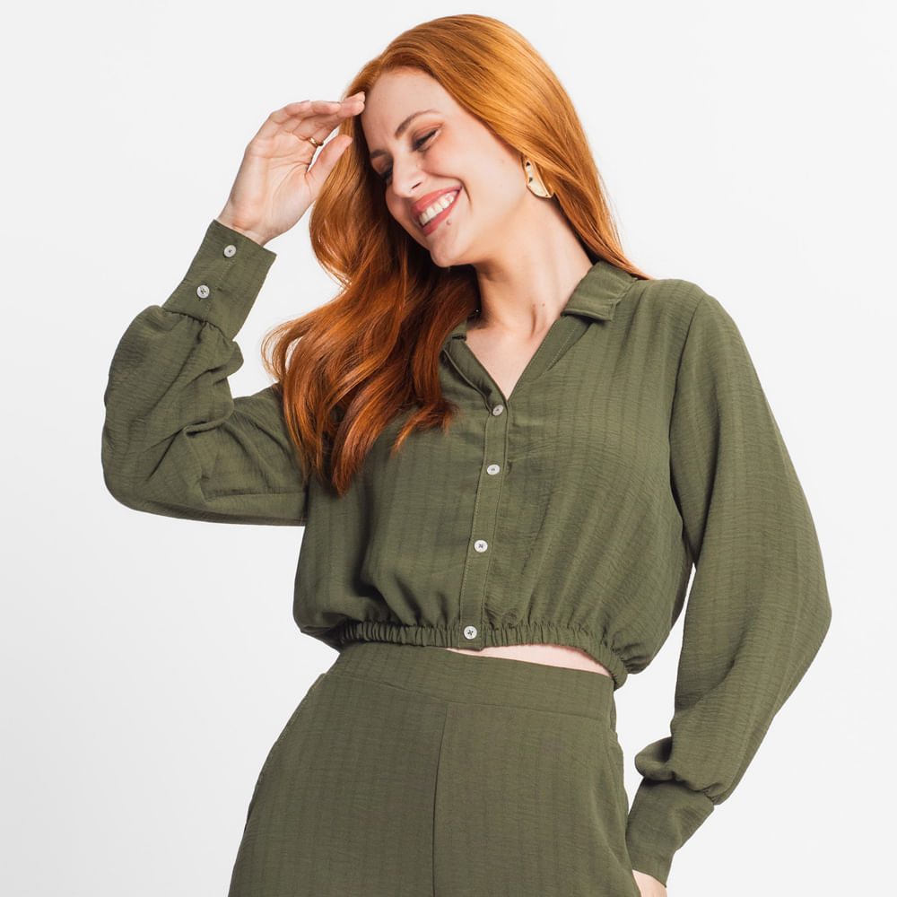 CAMISA CROPPED TP 619581 VERDE P