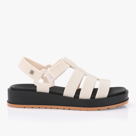 SANDALIA RASTEIRA 18421 91180-BRANCO/PRETO 35