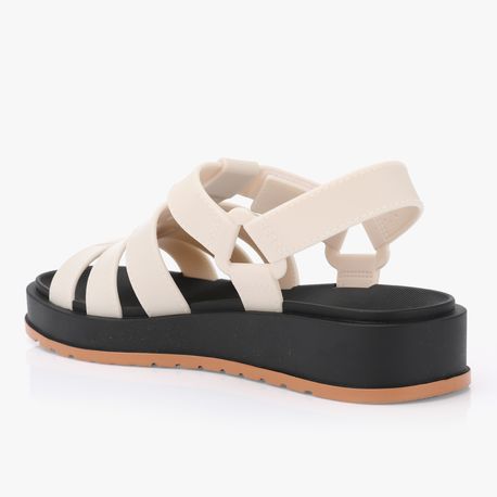 SANDALIA RASTEIRA 18421 91180-BRANCO/PRETO 35