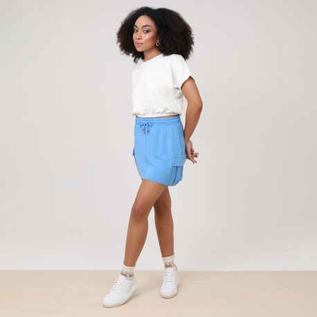 CROPPED MC ELASTICO TWEED 30682 OFF WHITE M