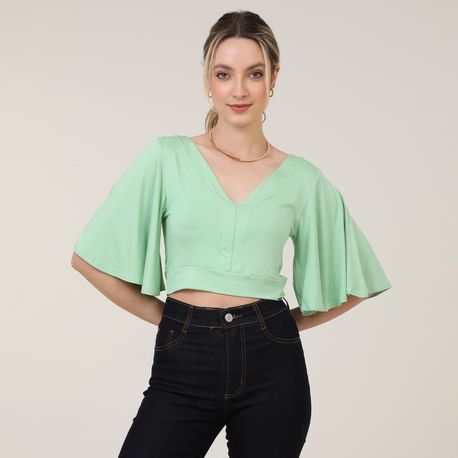 CROPPED MANGA FLARE 35599 VERDE P
