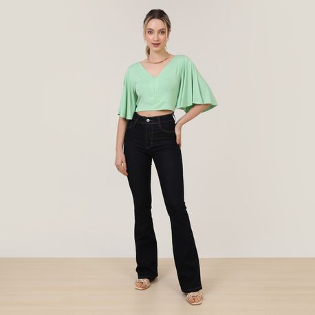 CROPPED MANGA FLARE 35599 VERDE P