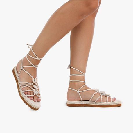 RASTEIRA SANDALIA  AMARRAR 5248 OFF WHITE 36