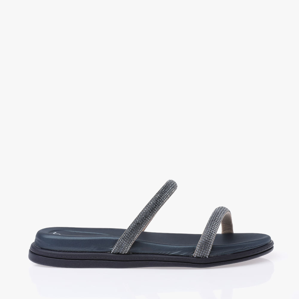 RASTEIRA SANDALIA STRASS 8488105 AZUL MARINHO 35