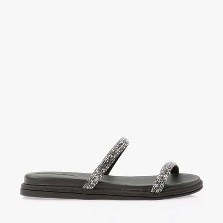 RASTEIRA SANDALIA STRASS 8488105 PTO/GRAFITE/AURORA BOREAL 35
