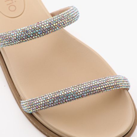 RASTEIRA SANDALIA STRASS 8488105 AURORA BOREAL/CREME 35