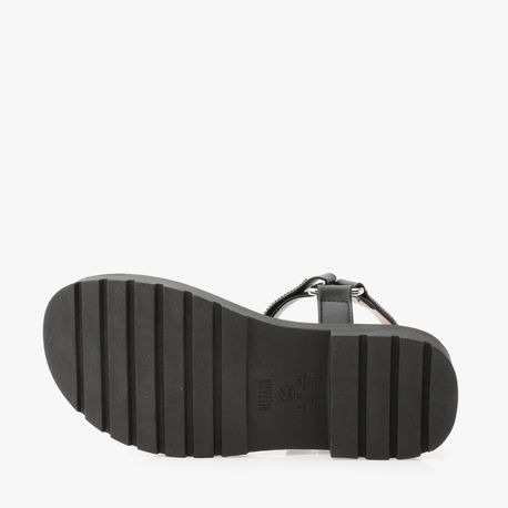 RASTEIRA SANDALIA VELCRO STRASS 6499103 PTO/PTO CRISTAL 34