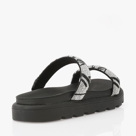 RASTEIRA SANDALIA STRASS 6459110 PTO CRISTAL/PTO 35