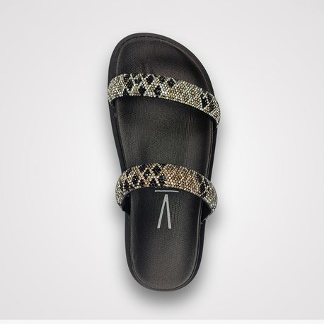 RASTEIRA SANDALIA STRASS 6459110 PTO/CRISTAL/BLACK DIAMOND 34