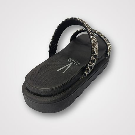 RASTEIRA SANDALIA STRASS 6459110 PTO/CRISTAL/BLACK DIAMOND 34