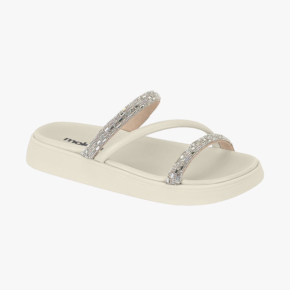 RASTEIRA SANDALIA 3 TIRAS 5469121 CRISTAL/CREME/BCO OFF 34