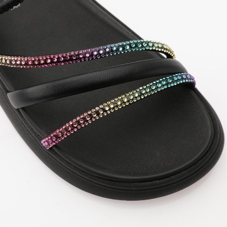 RASTEIRA SANDALIA CALCE FACIL STRASS COLORIDO 5469120 PTO/PTO/MULTICOLOR 34
