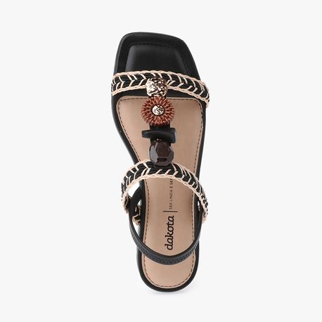 SANDALIA DE PEDRAS Y6791 006-PRETO 35