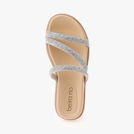 RASTEIRA SANDALIA BRILHO 3 TIRAS 8488108 PRATA CRISTAL/AURORA BOREAL 34