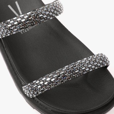 RASTEIRA SANDALIA 2 TIRAS STRASS 6459128 BLACK DIAMOND/PTO 34