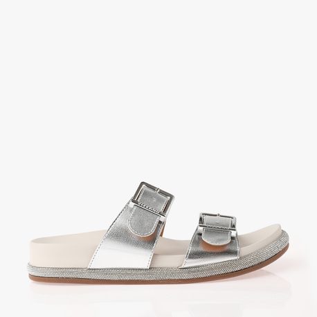 RASTEIRA SANDALIA BIRKEN 6507202 PRATA/BCO OFF 34