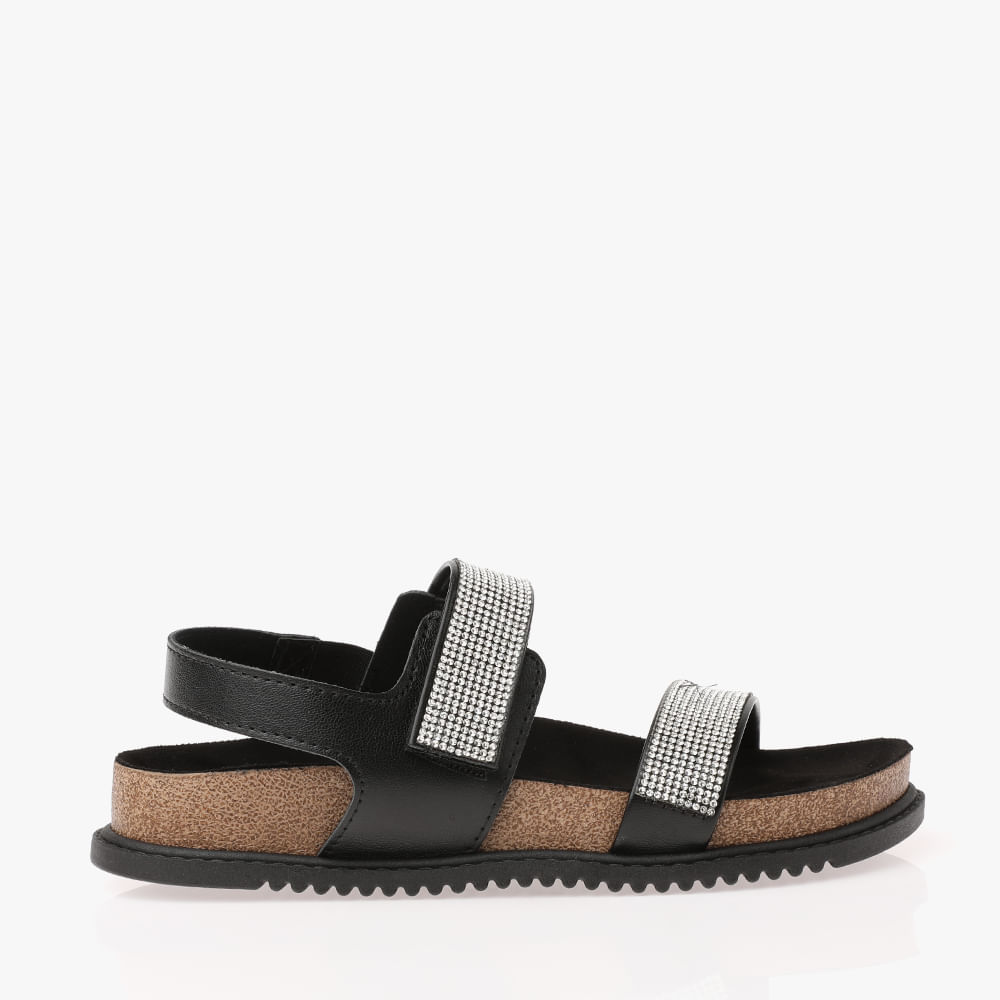 RASTEIRA SANDALIA BIRKEN FECHADA STRASS 8523104 PRETO 35