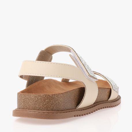 RASTEIRA SANDALIA BIRKEN FECHADA STRASS 8523104 CREME 34
