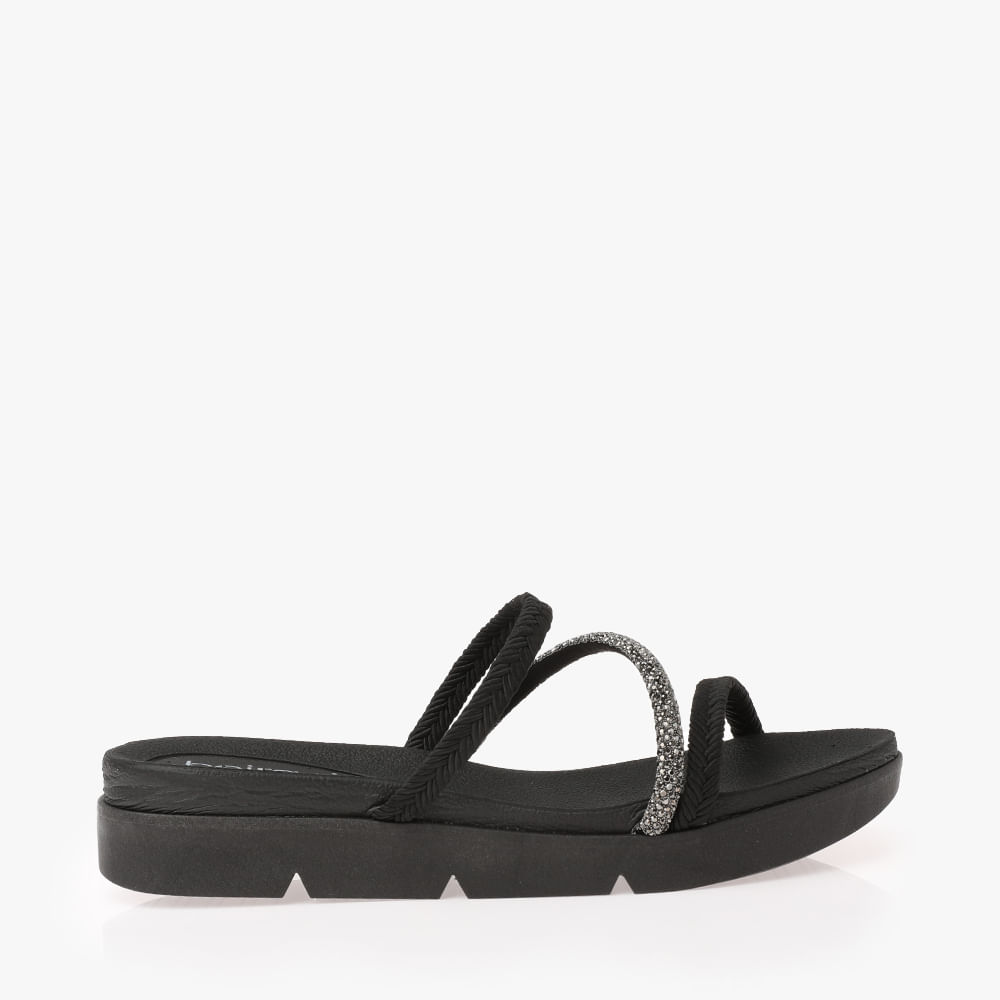 RASTEIRA SANDALIA TRANCA + GLITTER 8387533 PRETO/BLACK DIAMOND 34